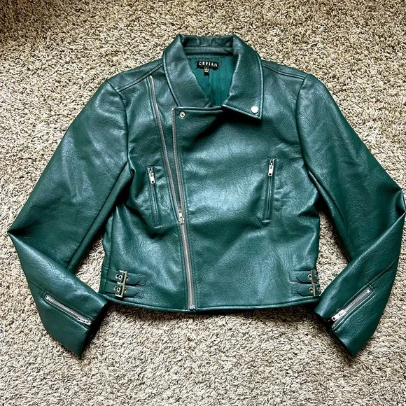 Faux Leather Moto Jacket - Picture 1 of 5